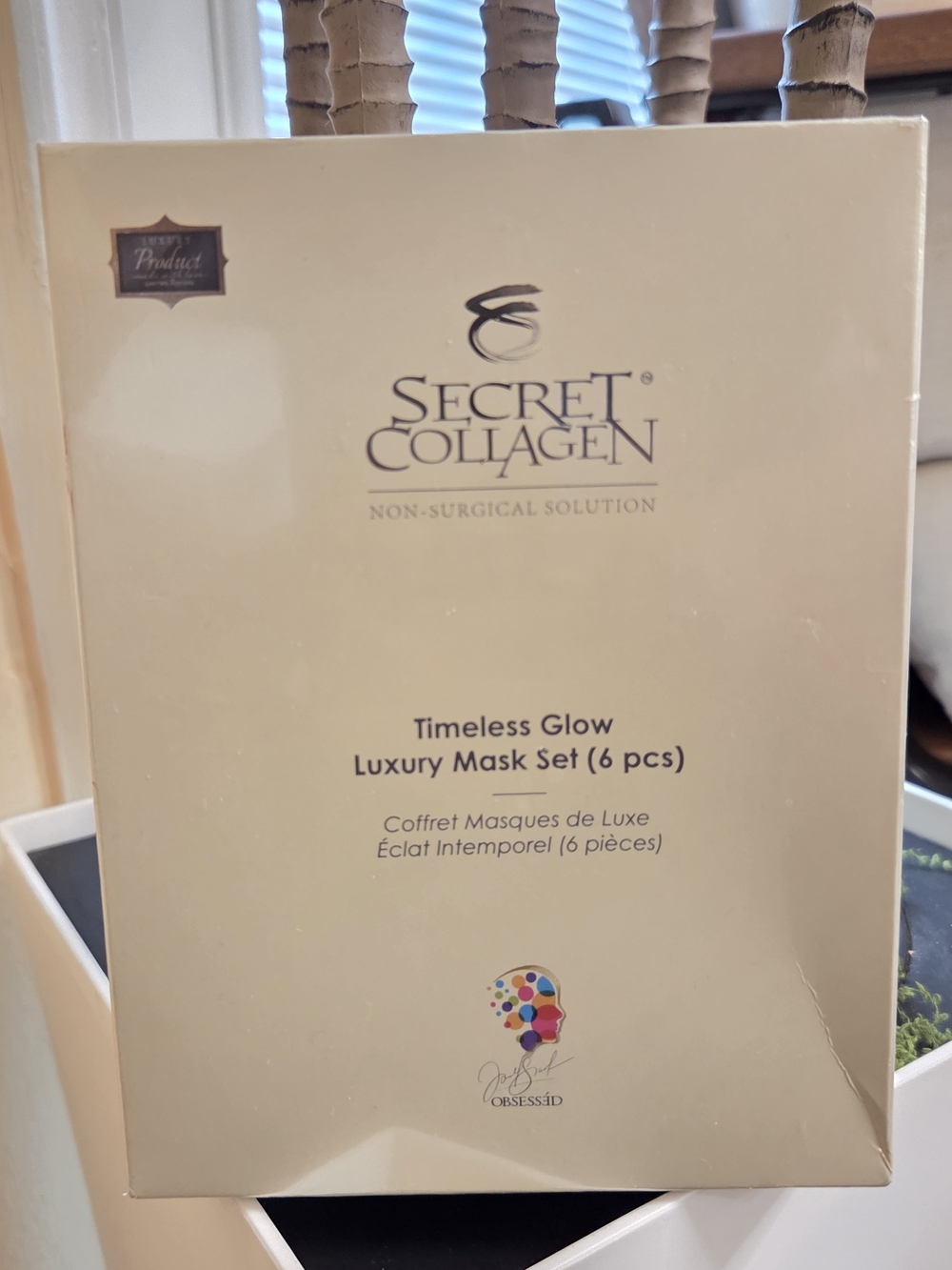 Secret Collagen Timeless Glow Luxury Mask Set 6-Piece Anti-Aging Face Masks New